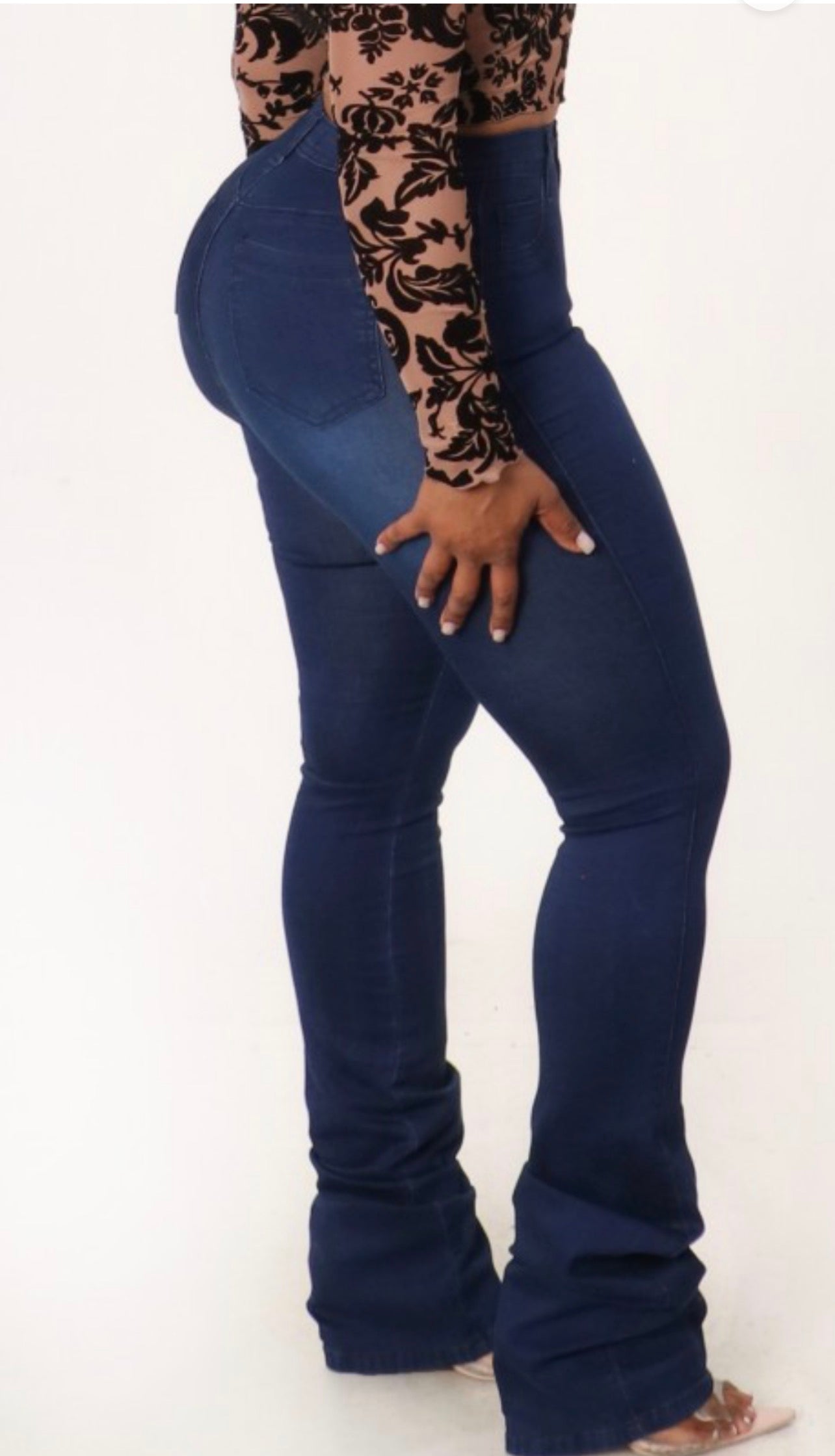 She Stacked Stretch Denim Jeans
