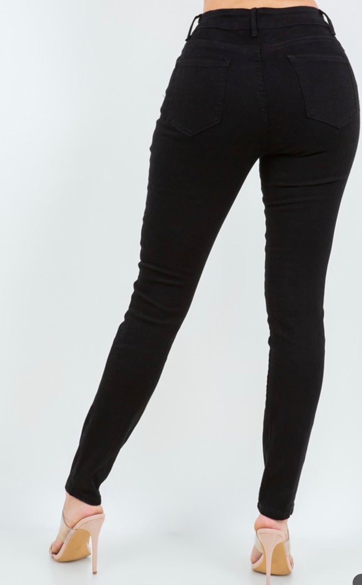 Black Denim Stretch Jeans