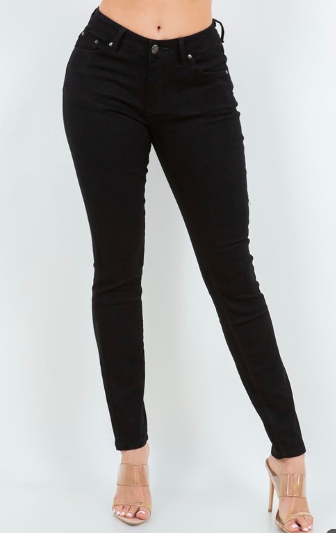 Black Denim Stretch Jeans
