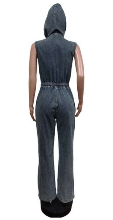 Cargo Denim Jumpsuit