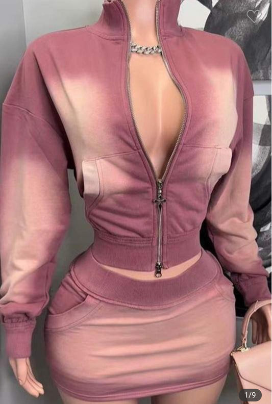 Pinky Skirt Set