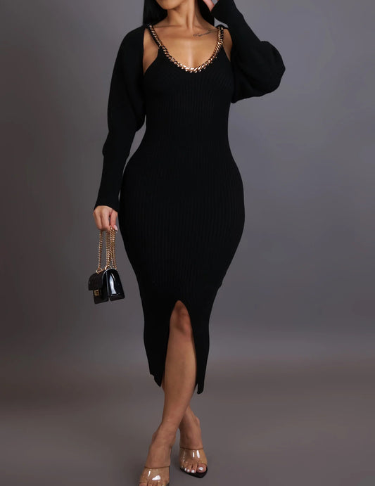 Such A Lady Sweater Dress Set